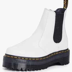 NWT Dr. Martens sz5 white Chelsea platform pull on boots…